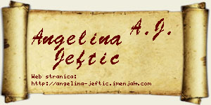 Angelina Jeftić vizit kartica